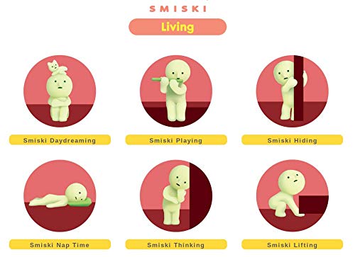 Dreams Smiski Living Series blind box revealing a random figure.