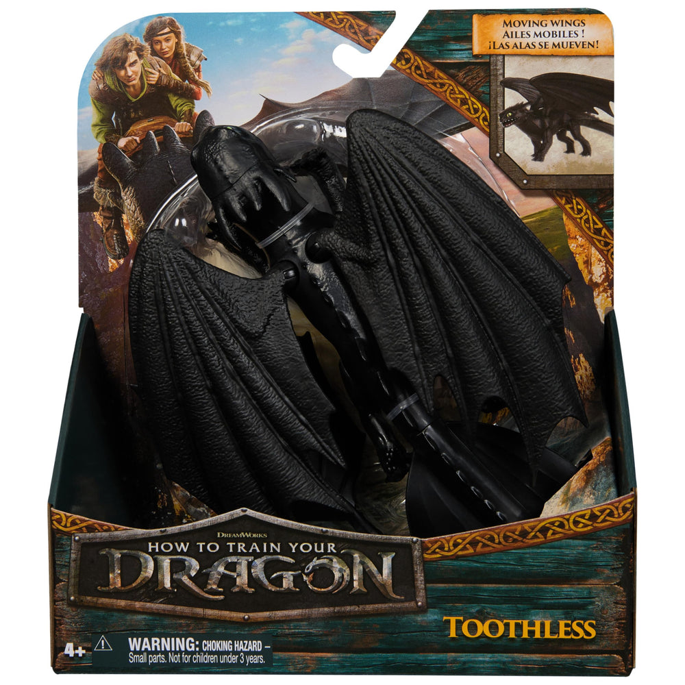 DreamWorks Dragons Toothless 9 inch action figure wings extended for dynamic posing