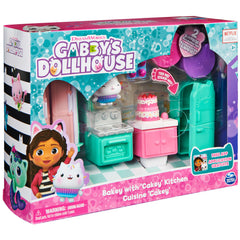 DreamWorks Gabby’s Dollhouse Bakey Kitchen compatible with other Gabby rooms.