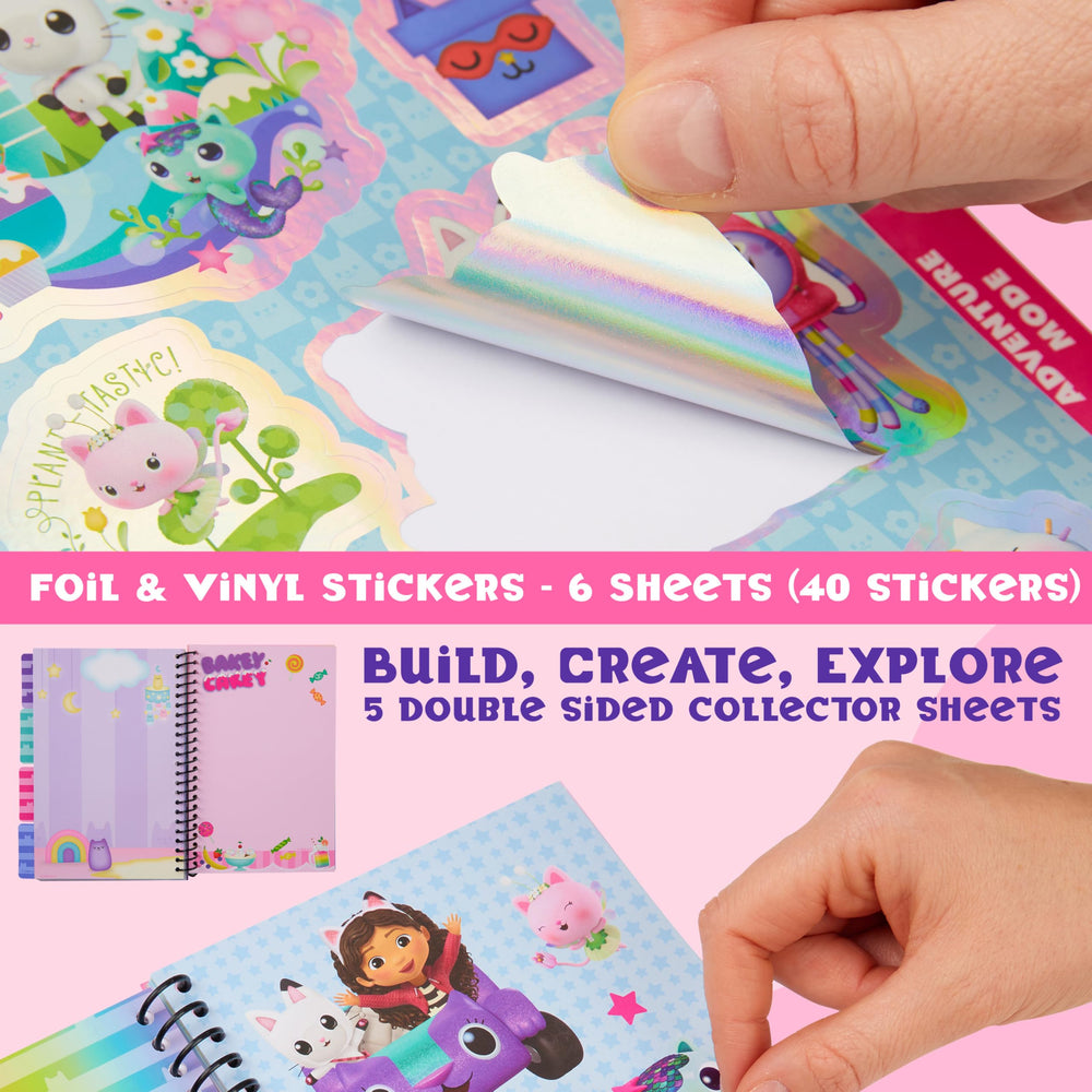 DreamWorks Gabby's Dollhouse sticker book is lightweight and travel-friendly for on-the-go fun.