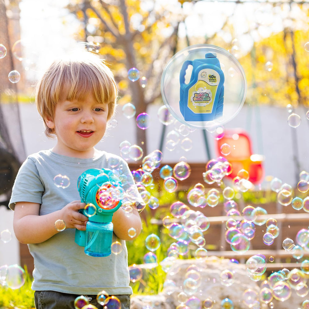 Dreidel Company bubble lawn mower toy ready for outdoor fun