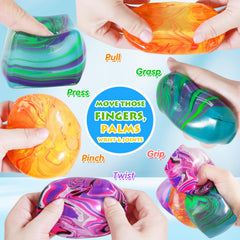 Drephere ice cube stress ball purple, squishy cube for anxiety relief