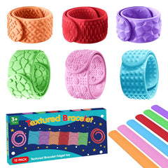 Drephere sensory slap bracelet closeup showing textured silicone for fidget ease.