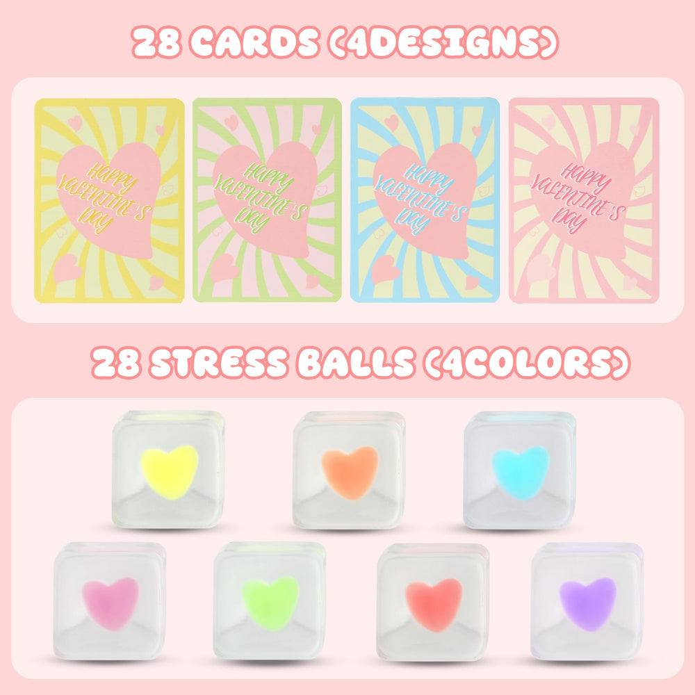 Drephere Valentines heart cubes pink promote tactile focus during study and work.