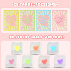 Drephere Valentines heart cubes pink promote tactile focus during study and work.