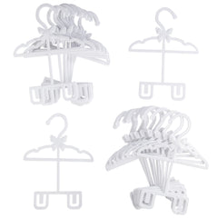 Dress Along Dolly doll full-outfit hangers keep tops and bottoms together for easy organization.