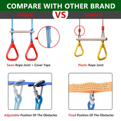 Dripex monkey fist accessory provides versatile grip training during play sessions.