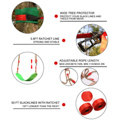 Dripex swing attachment for backyard relaxation or light obstacle excitement.