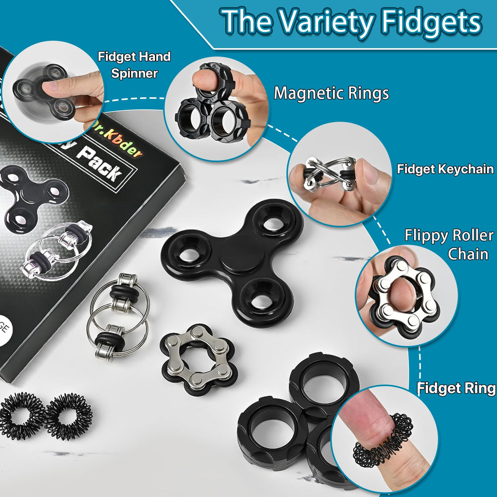 Dr.Kbder roller chain fidget in action for hand dexterity practice.