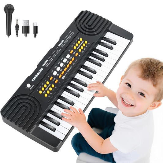Drmukie 37 key piano keyboard toy front view for early music exploration
