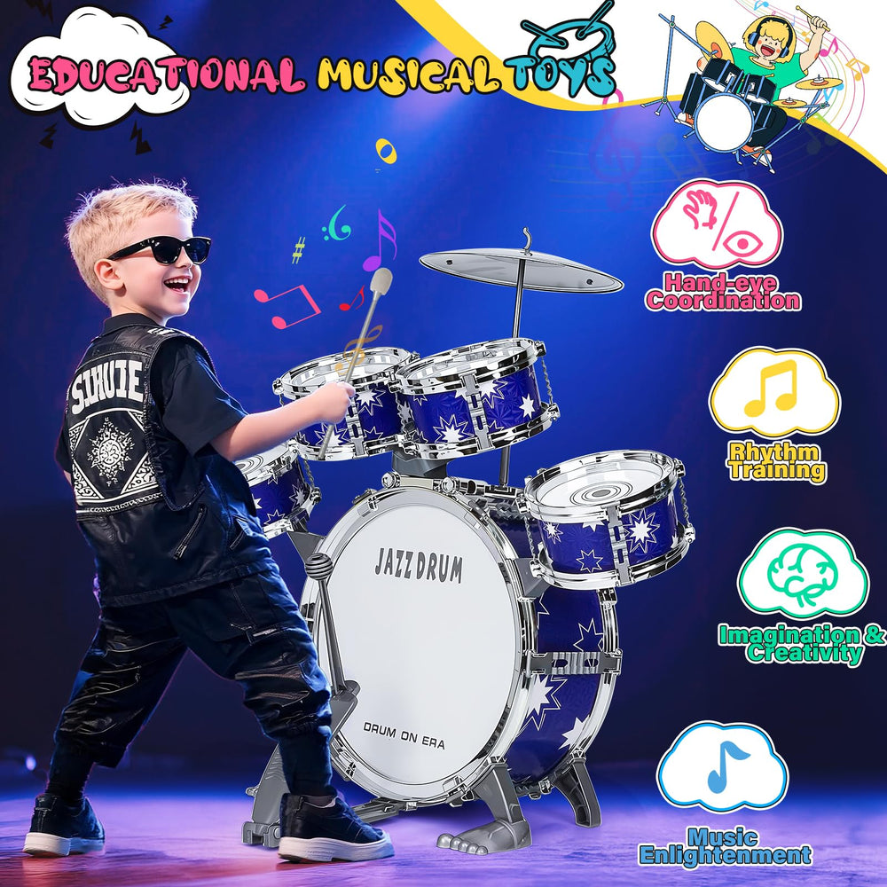 Drmukie upgraded drum set small drum 1 aids safe, hands-on practice.
