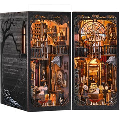 DROICC Book Nook Kit vampire figurines adding gothic drama to shelf