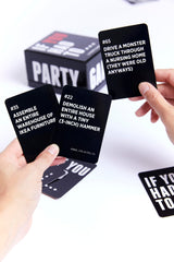 Drunk Stoned or Stupid packaging and logo with bold typography and playful icons for gifting.