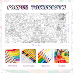 Drunze princess tablecloth coloring area brightens party tables for group activity