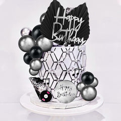 DRWATE black ball toppers made of foam add contrast.