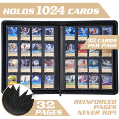 DRZERUI Lorcana binder 16-pocket pages spread for organized card storage