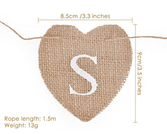 DS. DISTINCTIVE STYLE burlap card banner, easy to string and hang