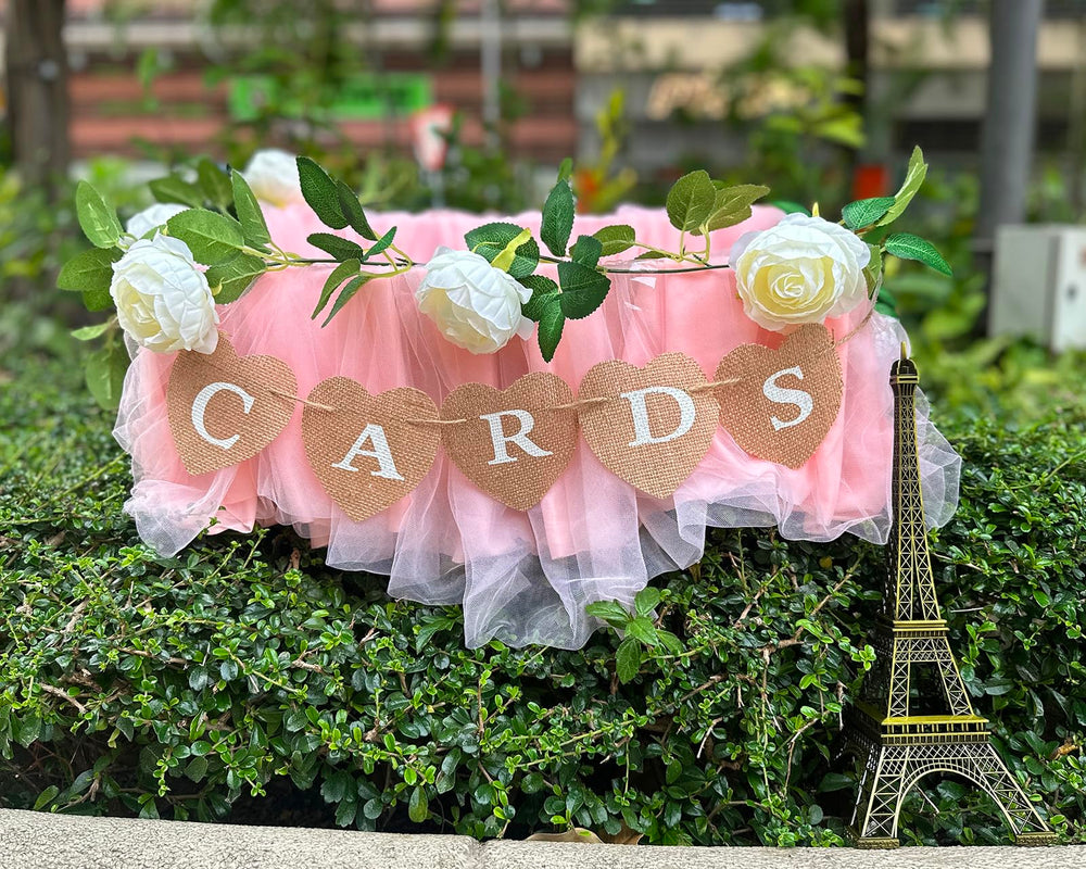 DS. DISTINCTIVE STYLE wedding decor banner, 9x9 cm hearts enhance photos