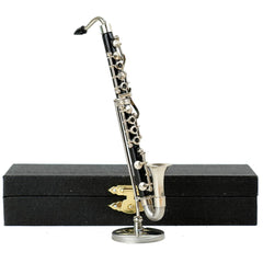 Dselvgvu miniature bass clarinet with stand for desk decor