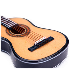 Dselvgvu case-open image shows velvet lining protecting the guitar replica.