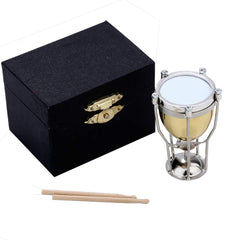 Dselvgvu miniature timpani on stand provides sturdy display option.