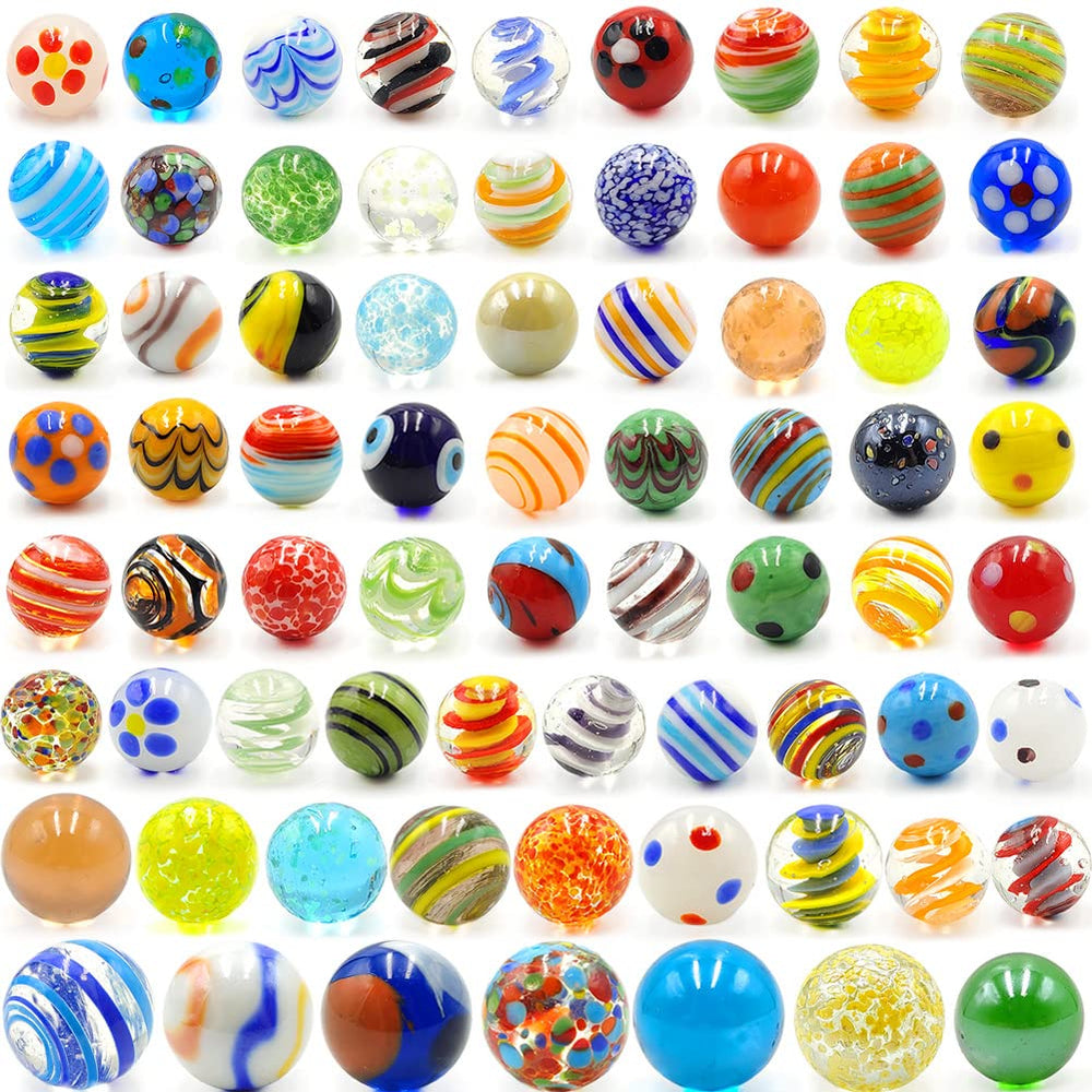 DSHMIXIA 0-79-inch marbles provide textured surfaces for smooth rolling