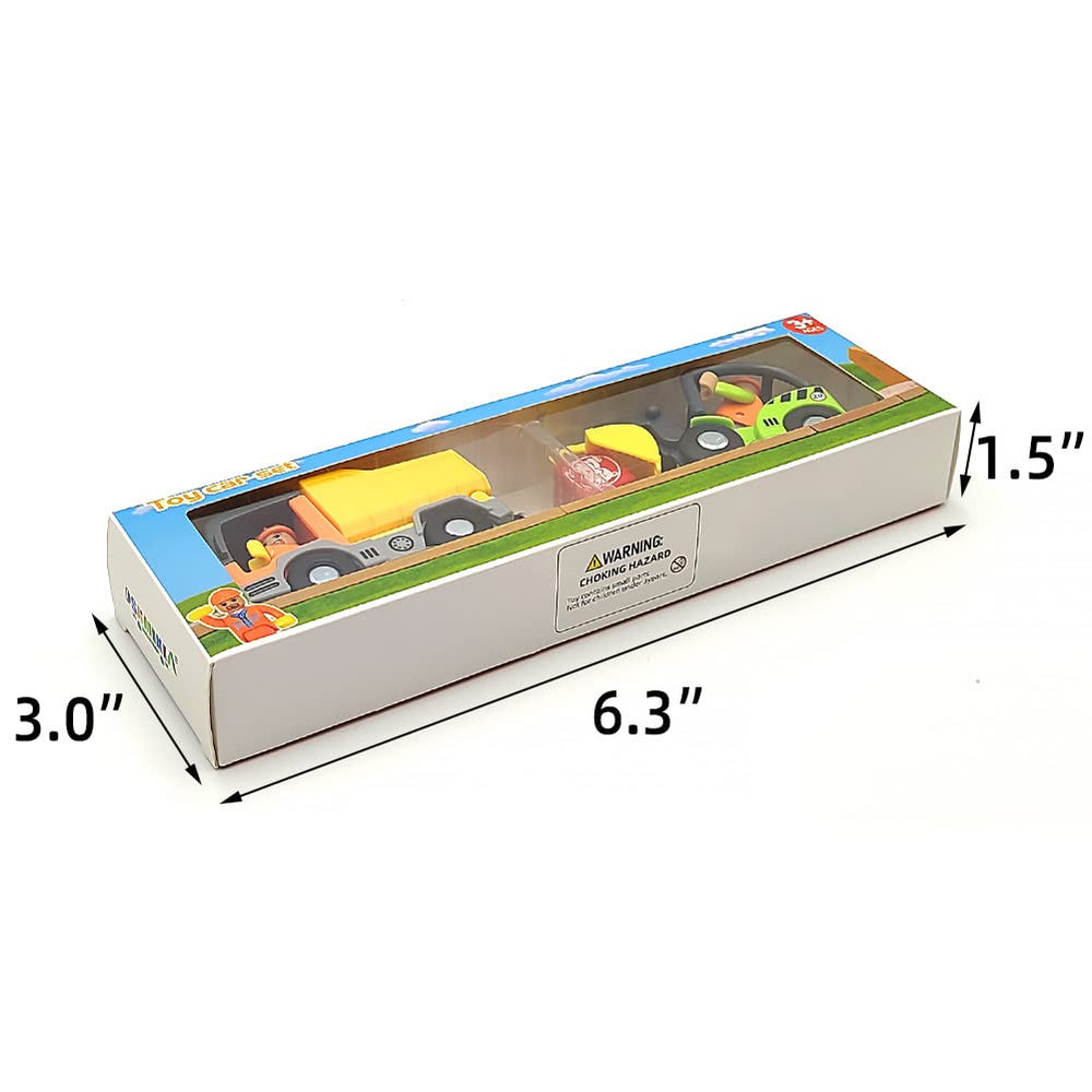 DSHMIXIA wooden blocks for building mini construction scenes.