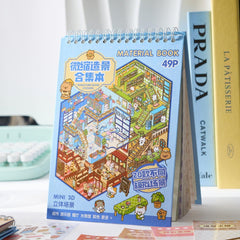 DSNJPZX 3D amusement park diorama stickers for vibrant scenes