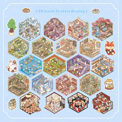 DSNJPZX 3D castle diorama stickers to spark creativity in kids