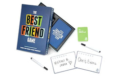 Friends write answers on dry-erase boards during Best Friend Game