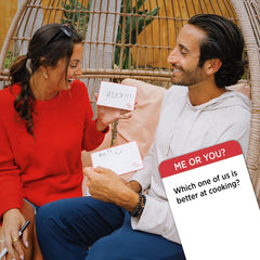 DSS Games The Couples Game dry-erase boards simplify sharing tallies during play.