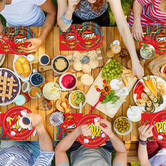 DTDO disposable dinnerware saves time for family moments and post-party tidying.