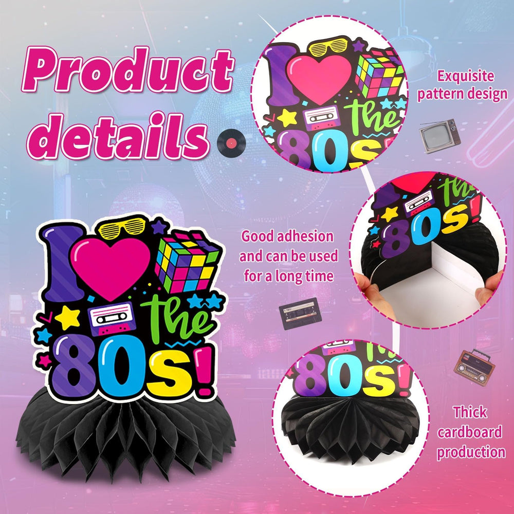 DTOFOOT 80s television centerpiece creates a colorful retro focal point