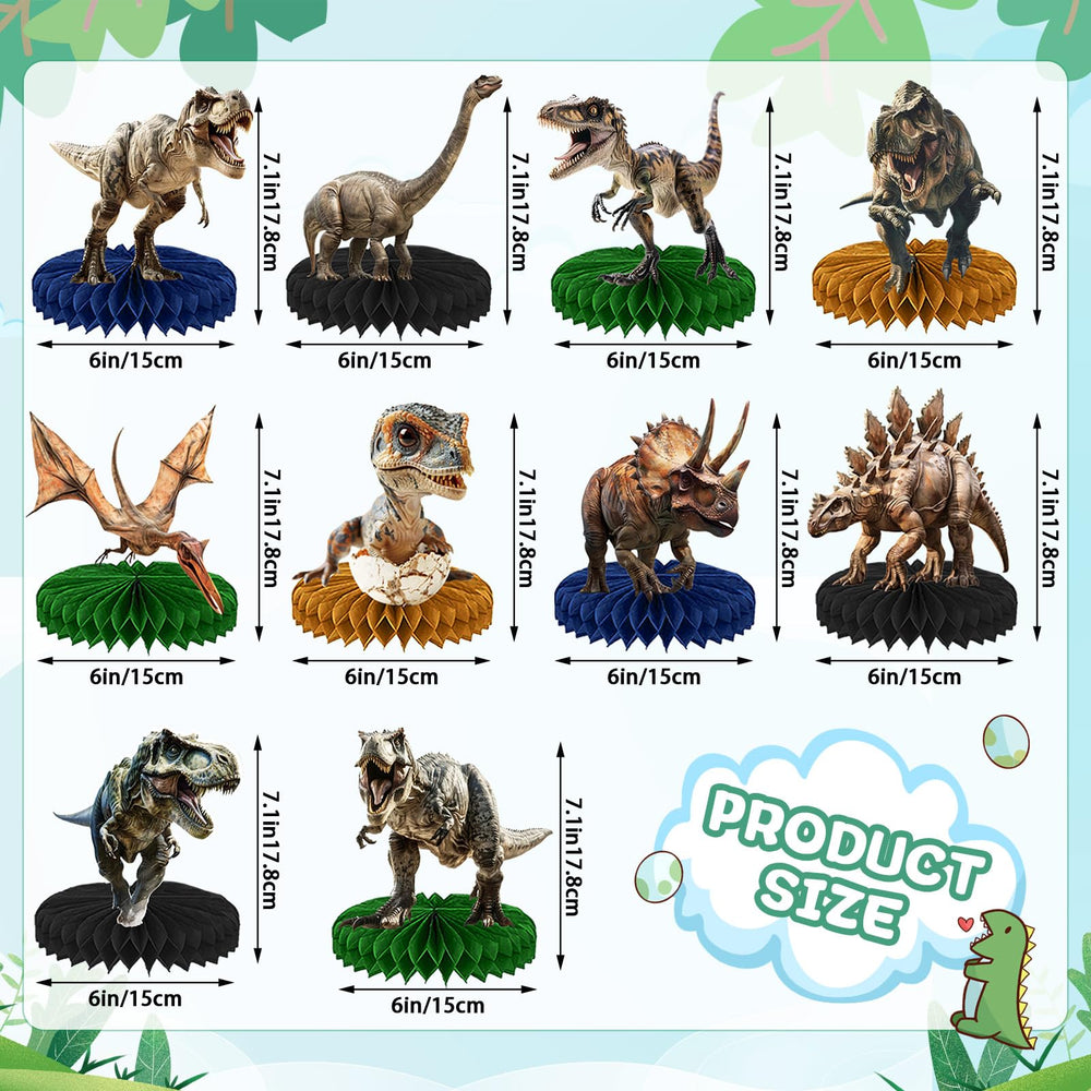 DTOFOOT dinosaur table decor honeycomb ball enhances focal points for guests.