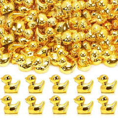 DTOFOOT gold mini ducks bulk close-up highlighting durable resin finish for elegant decor.