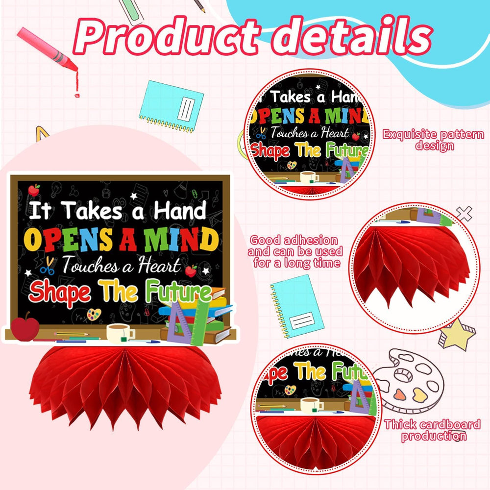 DTOFOOT teacher appreciation honeycomb centerpiece 3 suitable for party tables and displays