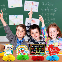DTOFOOT teacher appreciation honeycomb centerpiece 7 with bold patterns for themed events