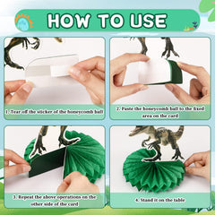 DTOFOOT thick cardboard dinosaur centerpiece offers sturdy table accents.