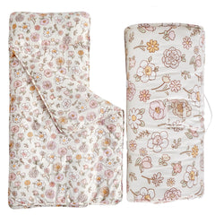 DuShow Toddler Nap Mat with floral cover for cozy preschool naps.