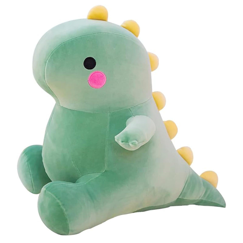 DUANMUL cute fat green 8in dinosaur plush front view, cozy and kid-friendly.