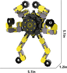 DUBANJOWE deformable robot spinner in mid-action boosts creativity and dexterity.