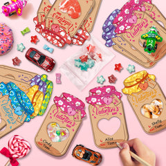 Duchong classroom valentines set fits school activities and rewards.