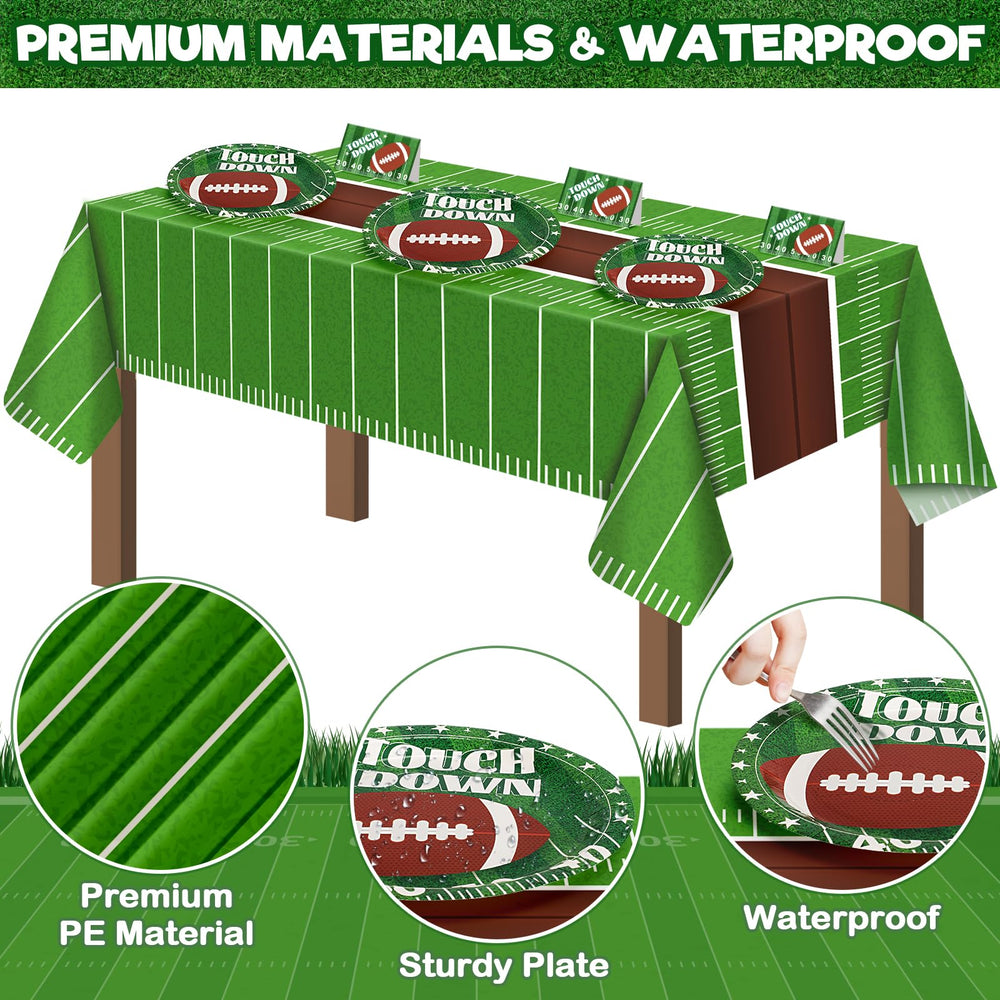 Duchong football napkins simplify cleanup with festive color and absorbency