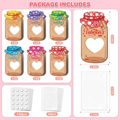 Duchong heart-cutout card design adds cute visual appeal for classmates.