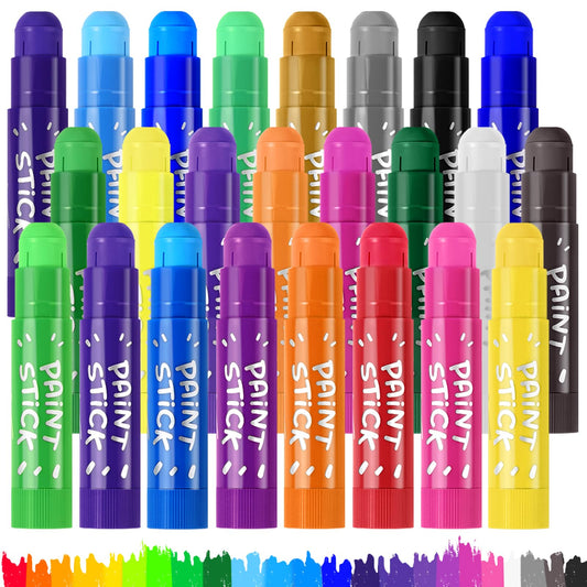 Duchong tempera paint sticks 24 colors for kids; vibrant, mess-free coloring for home art.