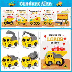 Duchong Valentines truck cards featuring crane scene perfect for school valentine exchanges