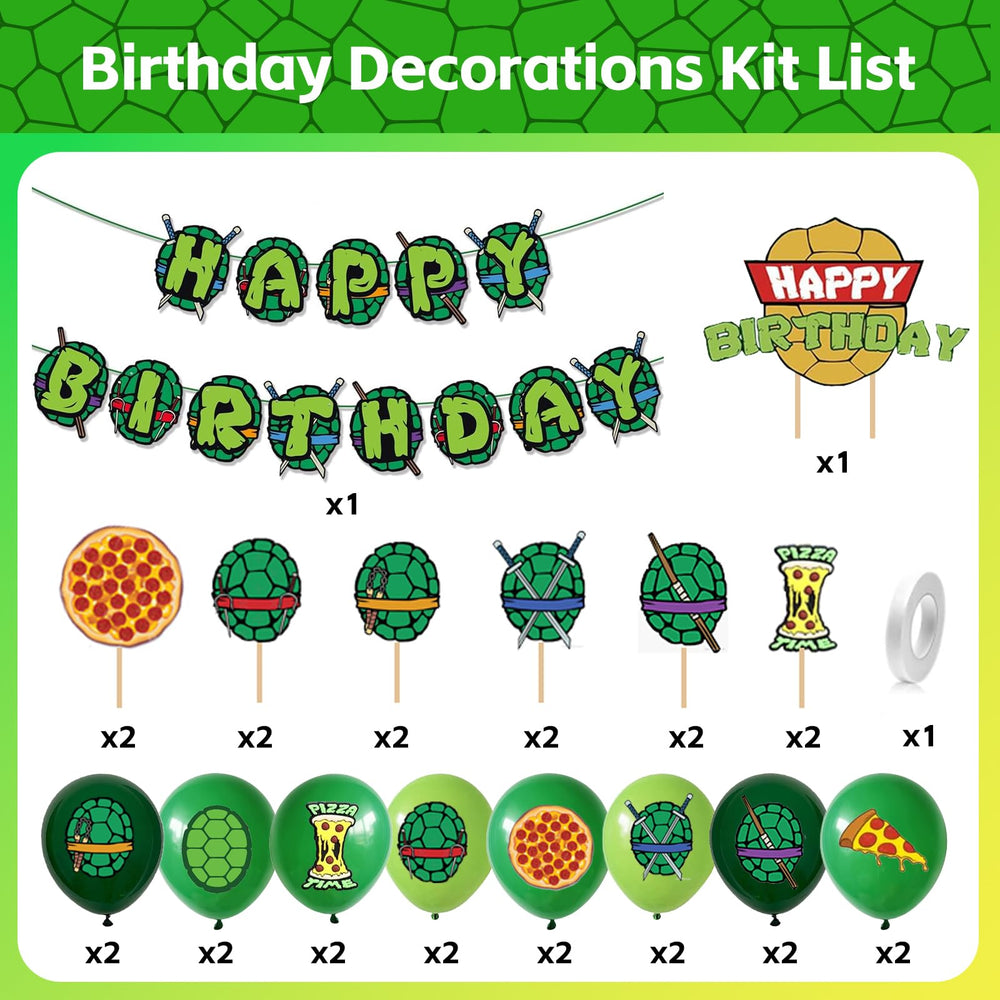 DUCTIAIARY Turtle cupcake toppers 12pc decorate treats with playful turtle charm.