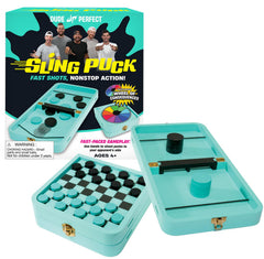 Dude Perfect Sling Puck board ready for fast-paced play and family fun.