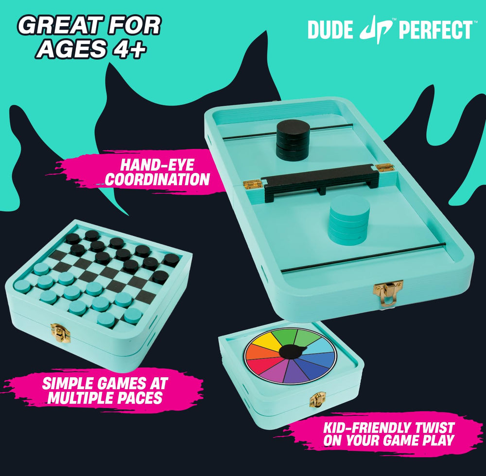 Dude Perfect Sling Puck compact setup for road trips and game nights.