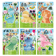 DUJAA 24 multicolor dino stickers pack on a desk for creative decorating